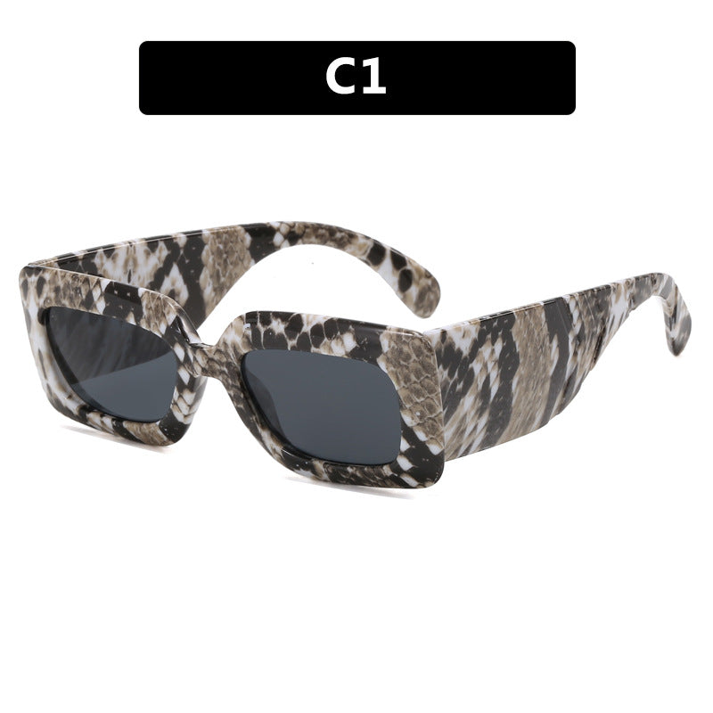 Damen extravagante Sonnenbrille mit auffälligem Schlangenmuster Brehn