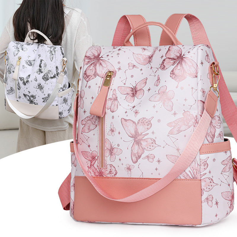 Stylische Schmetterlingsdruck Rucksack Brehn