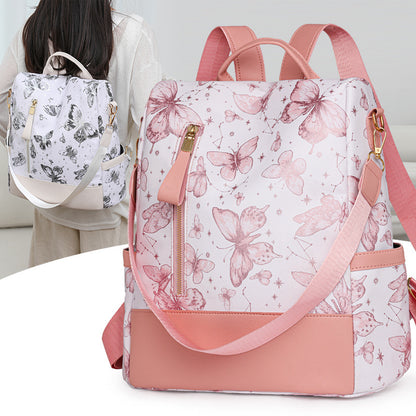 Stylische Schmetterlingsdruck Rucksack Brehn