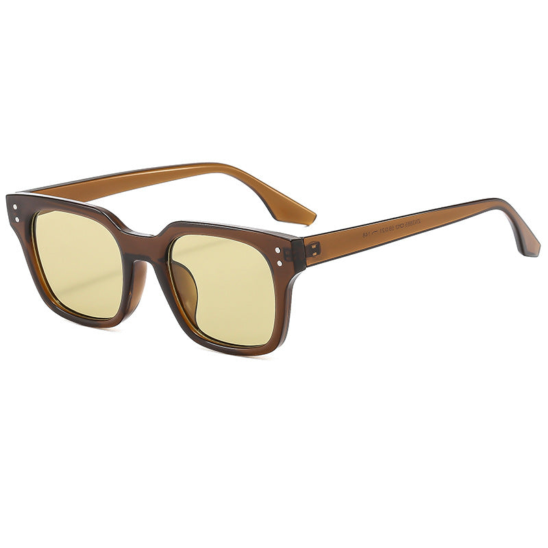 Herren Retro Quadrat Sonnenbrille Brehn
