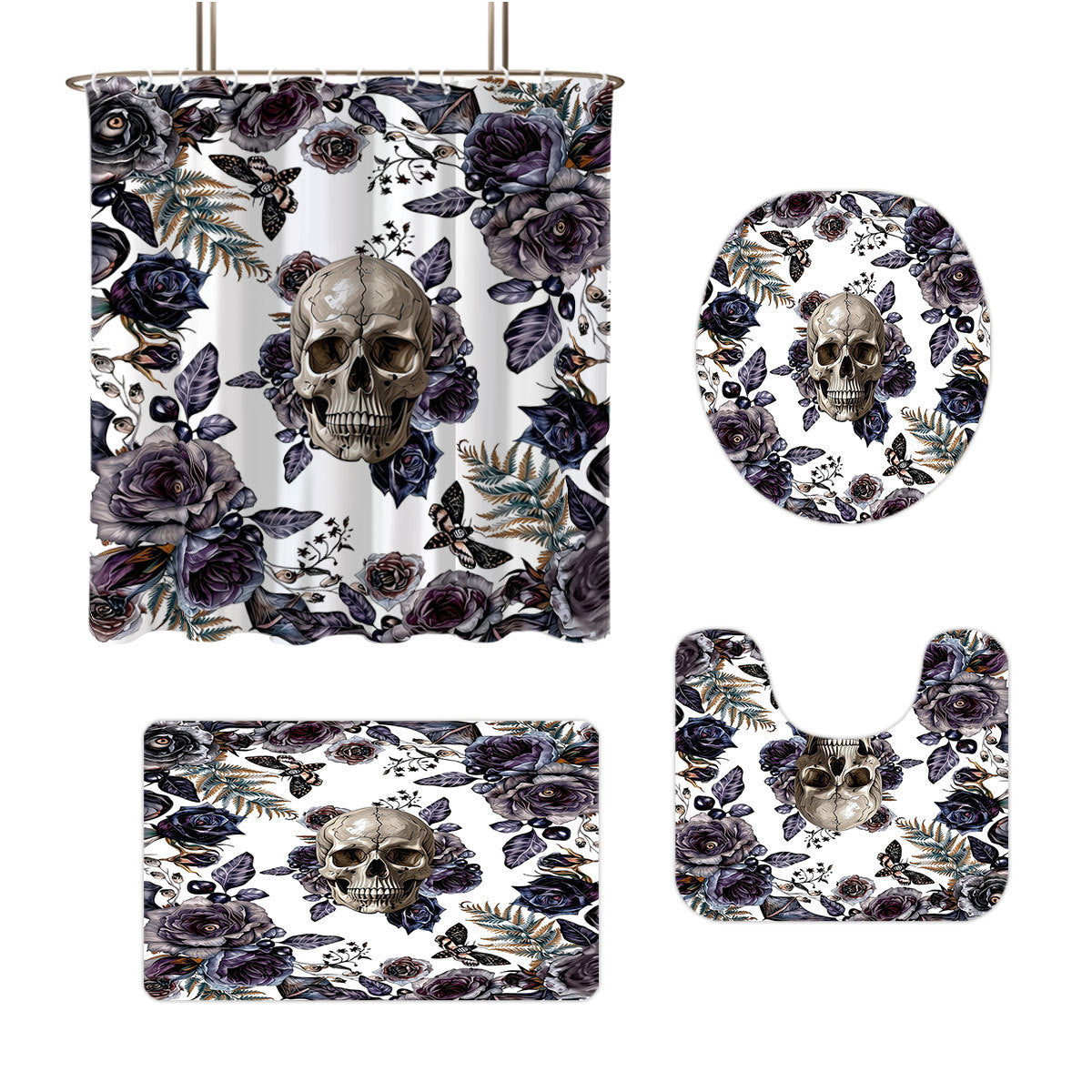 Künstlerisches Skull Badezimmer Dekor Set Brehn