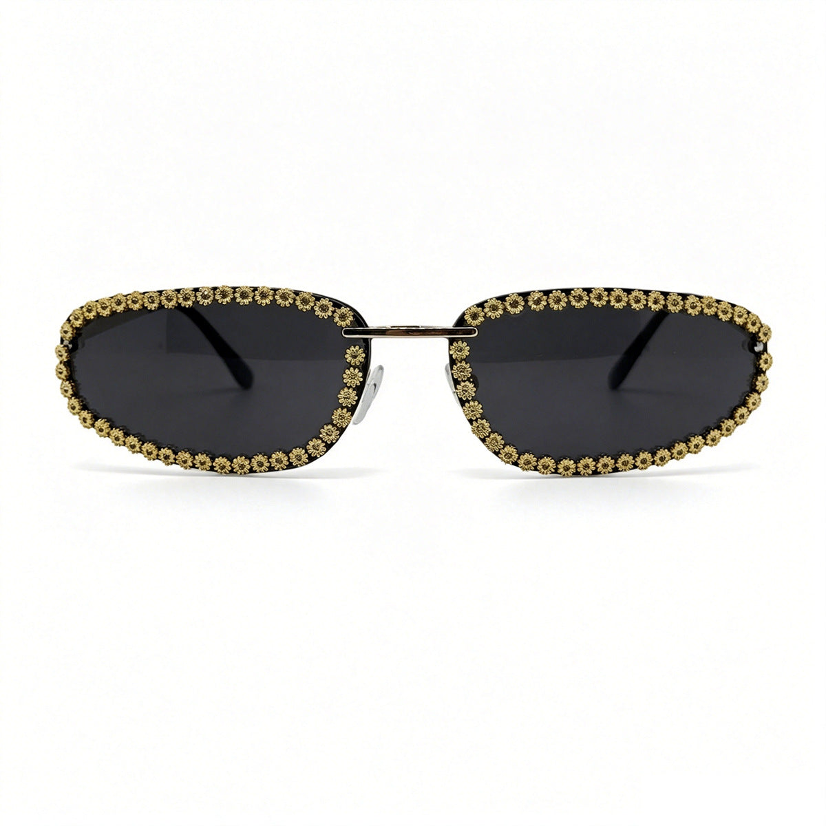 Damen modische Sonnenbrille mit funkelndem Strassbesatz Brehn