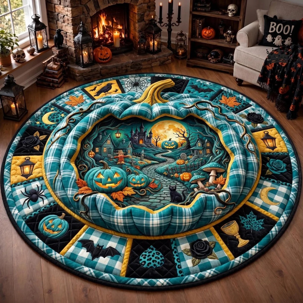 Halloween-inspirierter dekorativer Teppich