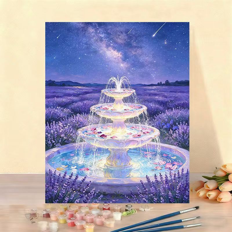 DIY Aquarell Brunnen Malen nach Zahlen Set Brehn