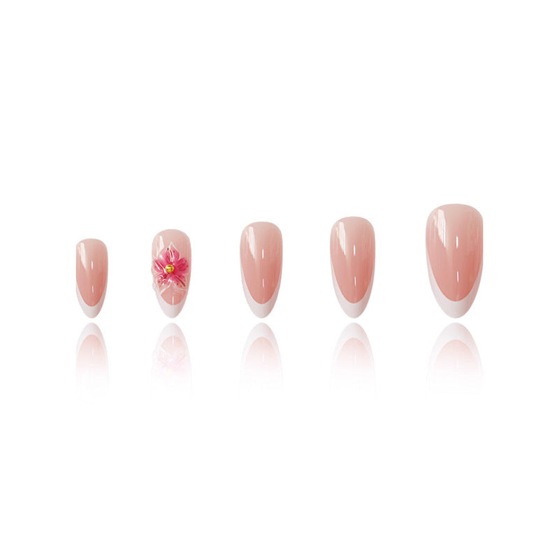 Elegante Blumendesign Presse-On-Nagelverlängerungen Brehn