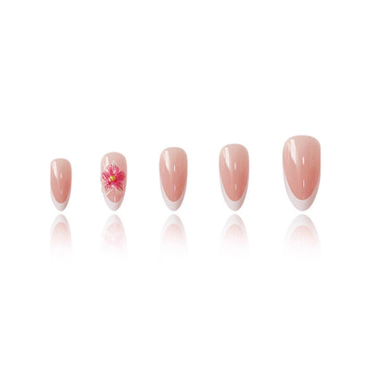 Elegante Blumendesign Presse-On-Nagelverlängerungen Brehn