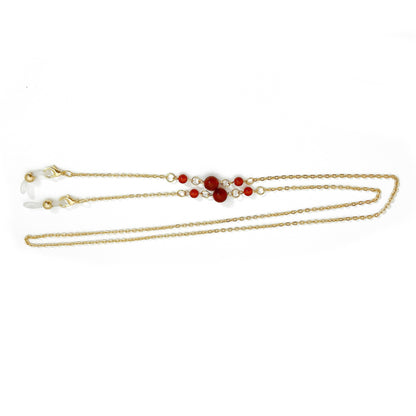 Elegante Schmuckhalterkette mit Roten Akzenten Brehn