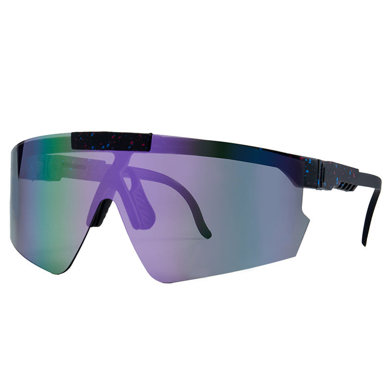 Unisex Futuristische Übergroße Schild Sonnenbrille Brehn