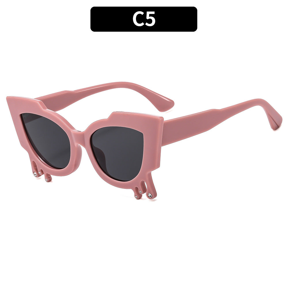 Einzigartige Künstlerische Cat-Eye Sonnenbrille