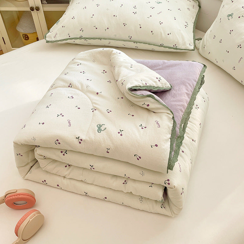 Damen Komfort-Bettdecke mit zartem Blumenmuster und hochwertiger Füllung Brehn