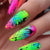 Kreative Neon Nagelkunst Brehn