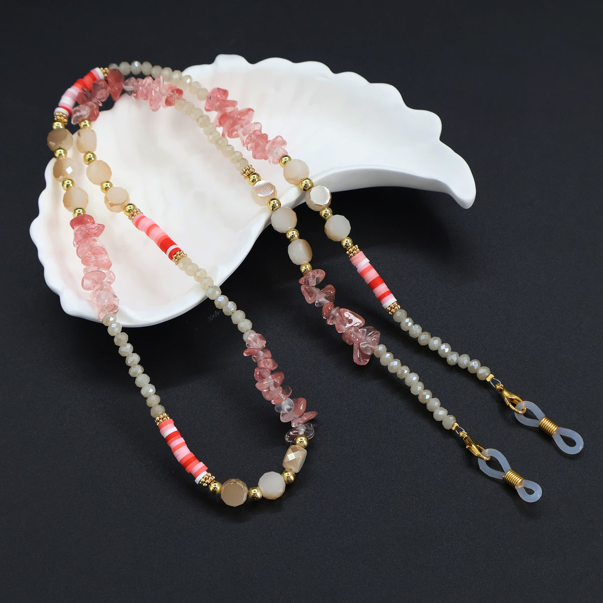 Bohemian Perlen Brillen Kette Brehn