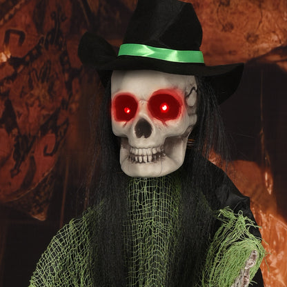 Animierte Hexen-Skelett-Dekoration Brehn