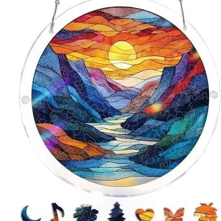 Buntglas Wandbehang Brehn