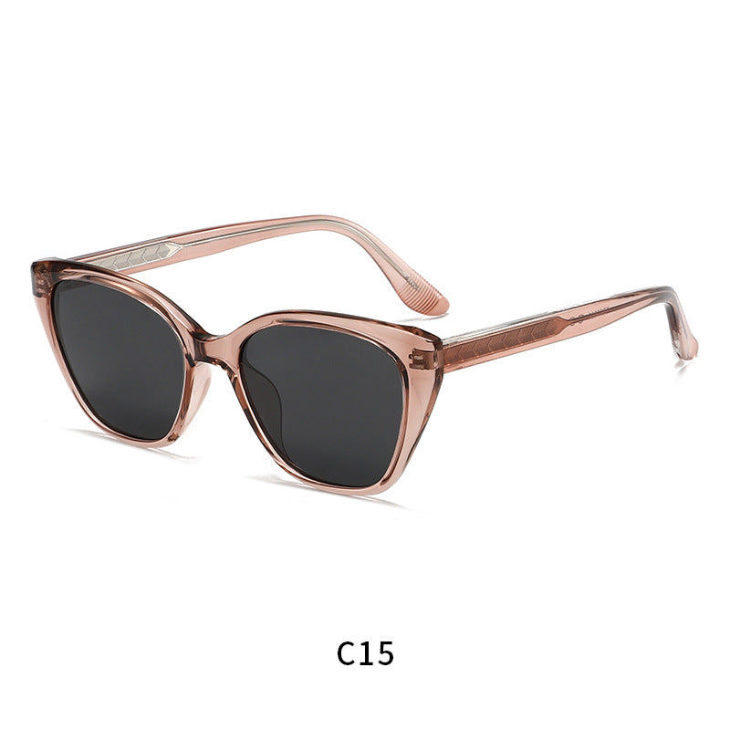 Damen moderne Cat-Eye Sonnenbrille mit UV-Schutz und schickem Rahmen Brehn