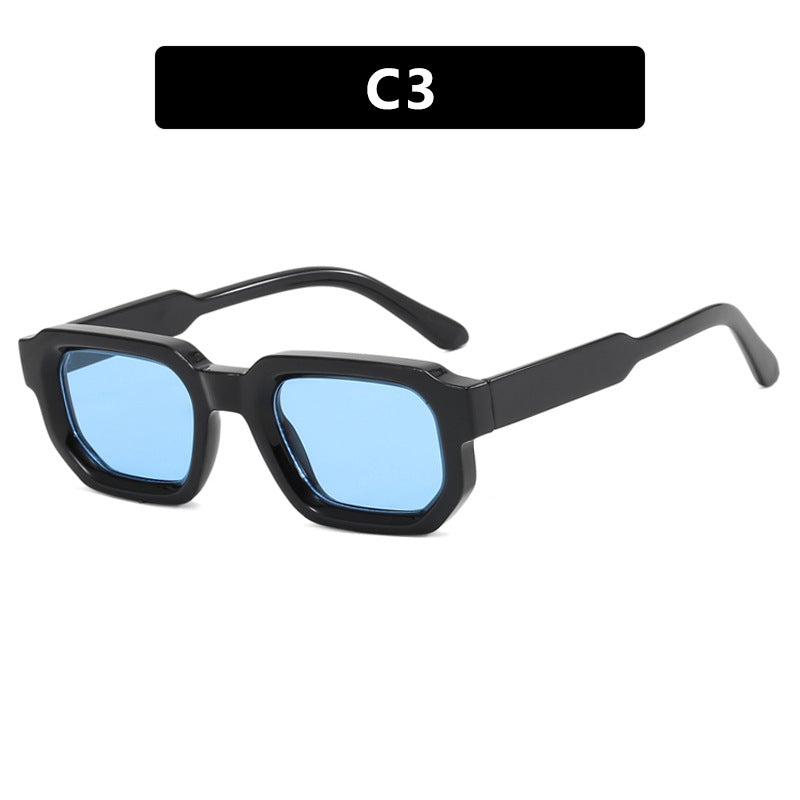 Damen moderne Sonnenbrille im innovativen Rechteckdesign Brehn