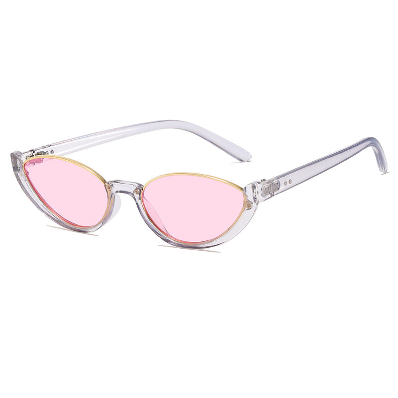 Retro-inspirierte klare Rahmen Cat Eye Sonnenbrille Brehn