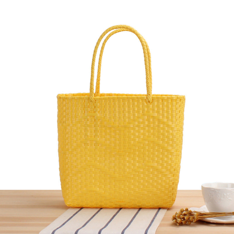 Handtasche Aus Hochfestem Geflochtenem Material mit Eleganter Wellenstruktur Brehn