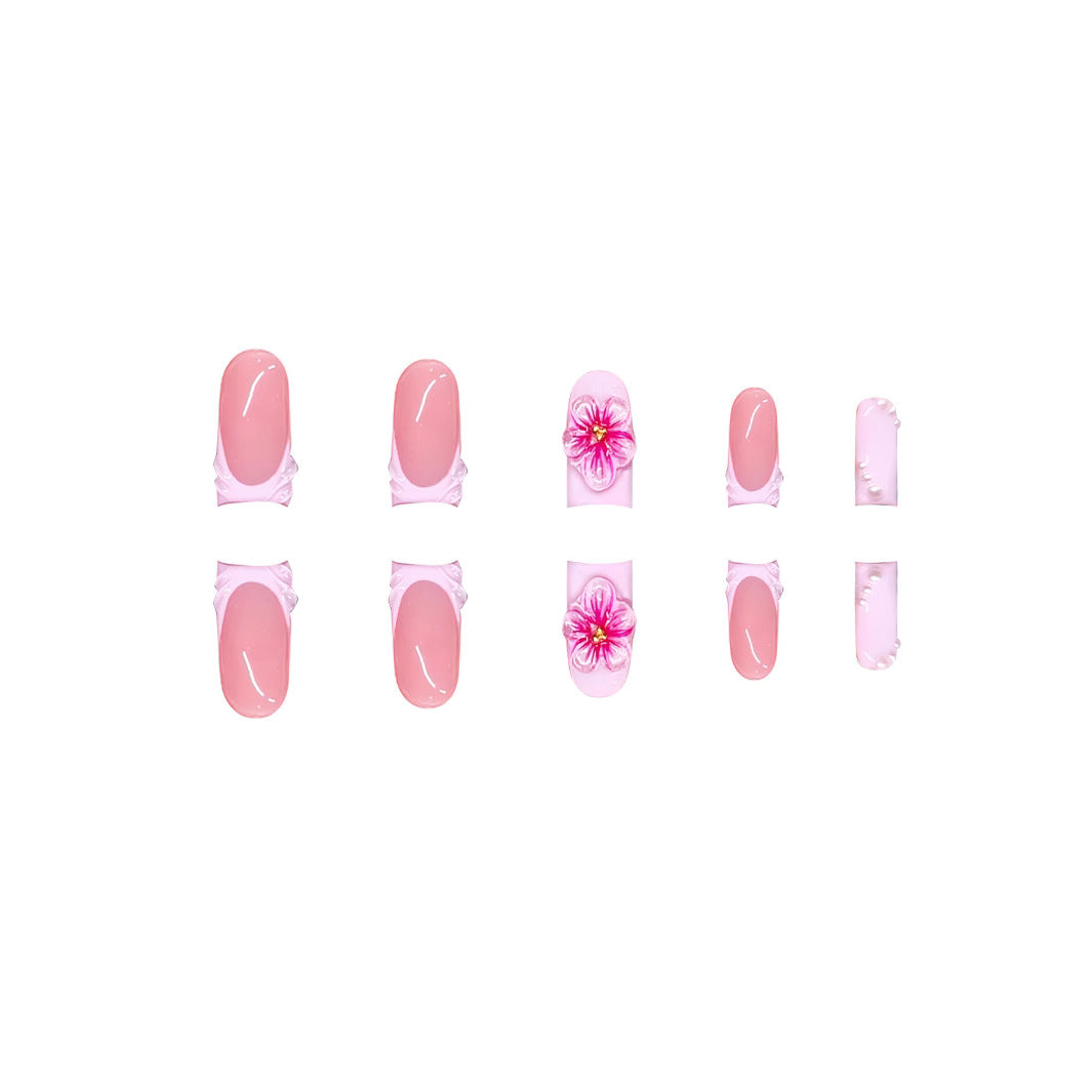 Dekorative florale Press-On Nagelverlängerungen Brehn