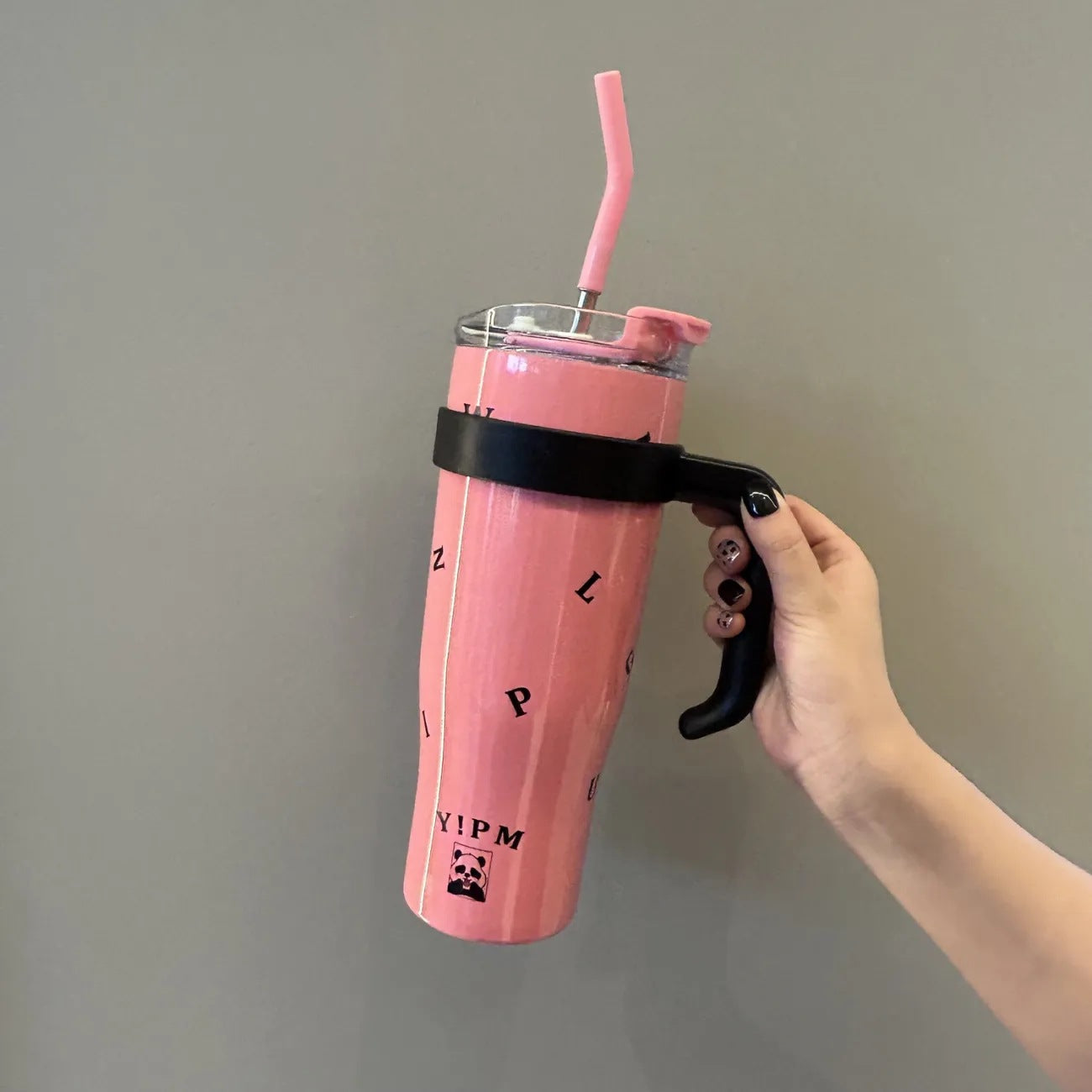 Damen Praktische Isolier-Trinkflasche mit integriertem Tragegriff Brehn