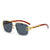 Damen modische Brille mit stilvollem Holzrahmen Brehn