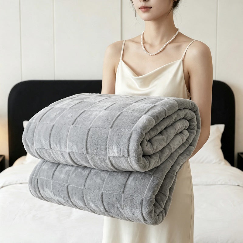 Strukturiert Patchwork Fleece Decke Brehn
