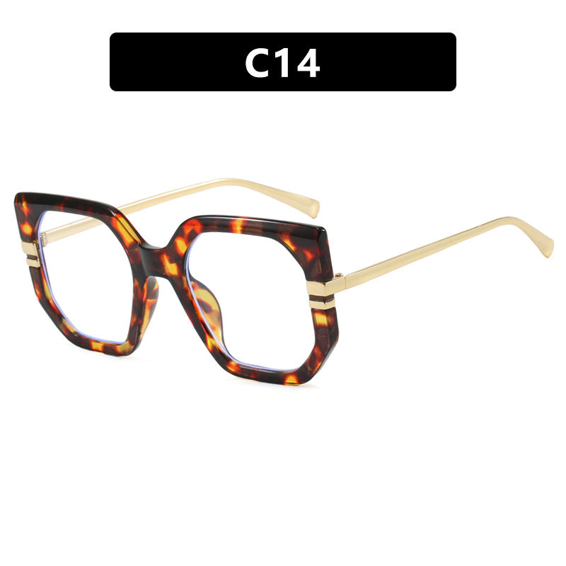 Damen geometrische Sonnenbrille mit luxuriösem goldenen Rahmen und polarisierenden Gläsern Brehn