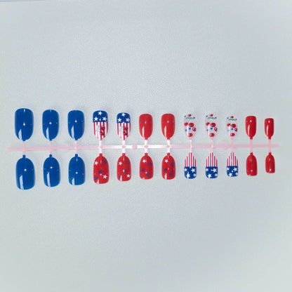 Patriotisches Kirsch-Themen-Nagelkunst-Set