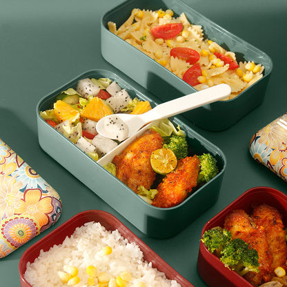 Lebendige dual-schichtige Bento-Lunchbox mit sicherem Riemen