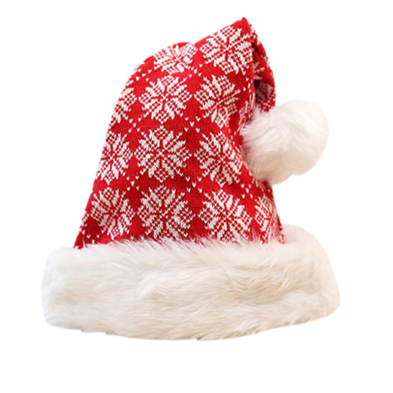 Festliche Weihnachtsmütze mit Plüschrand