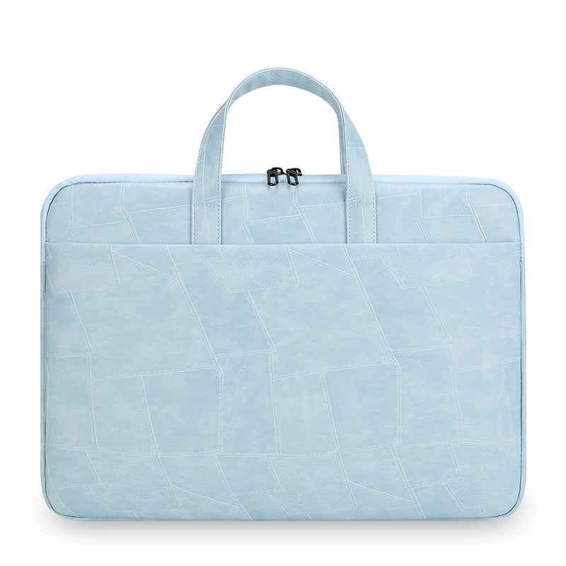 Premium Patchwork Leder Laptop Tasche Brehn