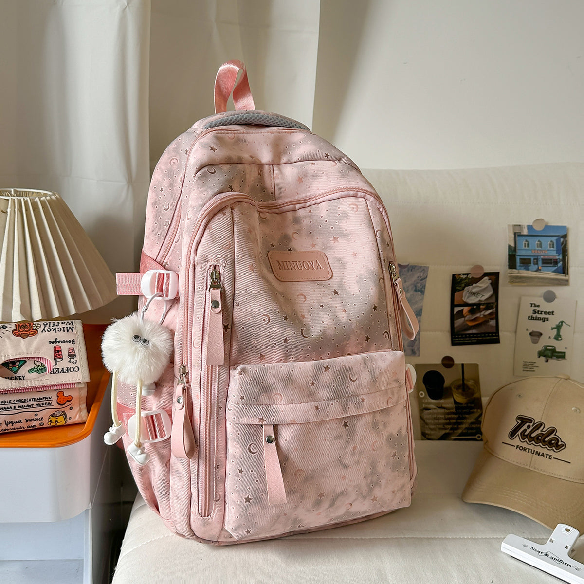 Trendige Sterne und Monde Muster Rucksack Brehn