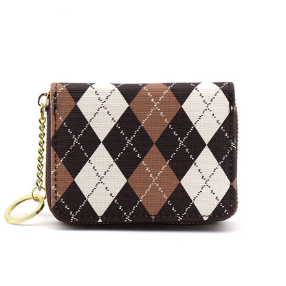 Elegante Argyle-Muster-Münztasche