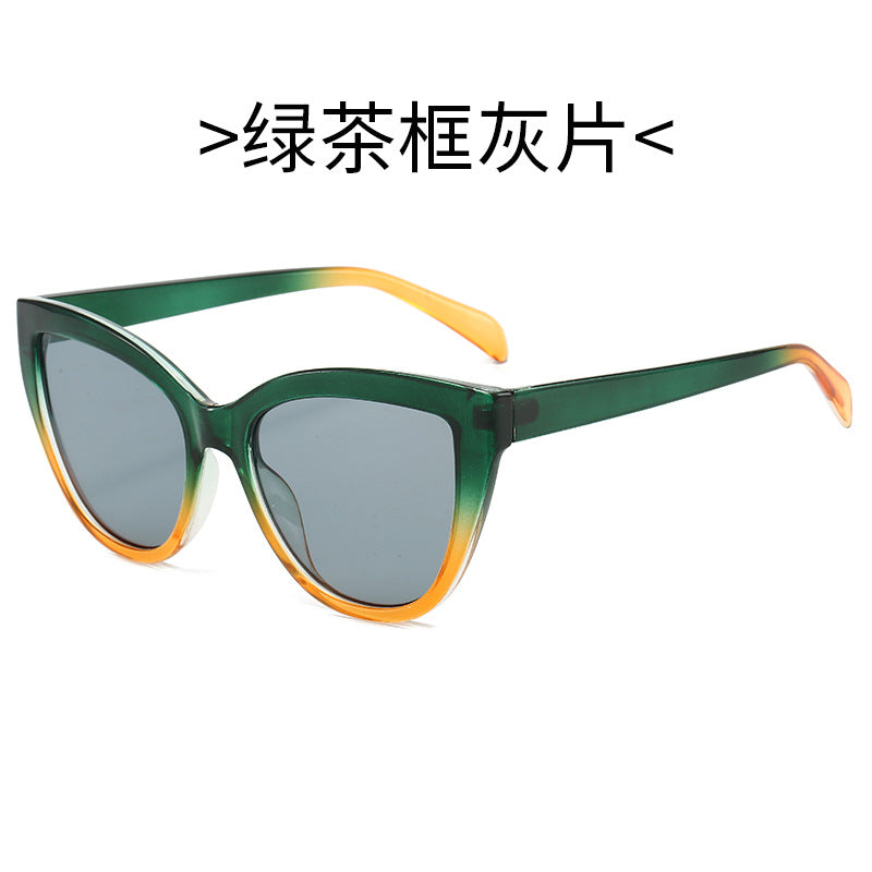 Damen Cat-Eye Sonnenbrille mit transparentem Rahmen und UV-Schutz Brehn