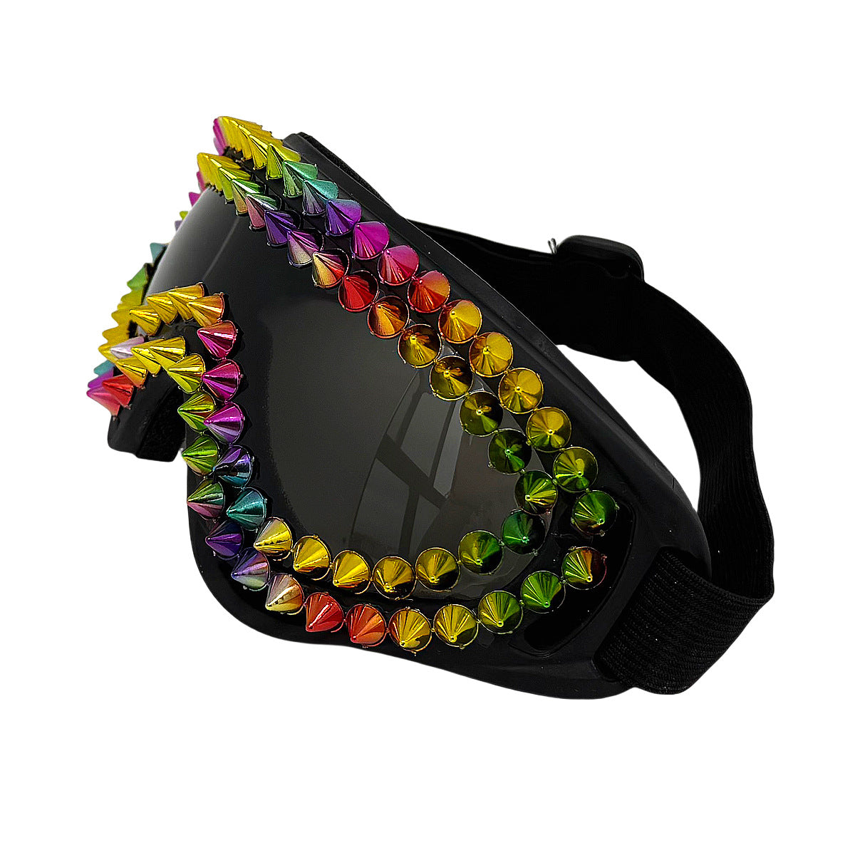 Damen extravagante Skibrille mit bunten Nieten Brehn
