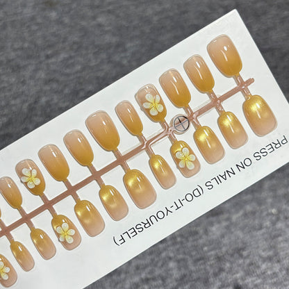 Floral Gradient Press-On Nail Set Brehn
