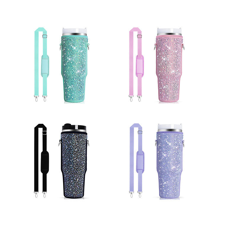 Damen Glitzernde Isolierflasche Hülle Brehn