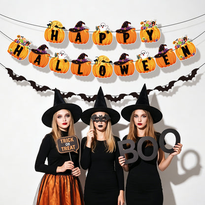 Halloween-Girlande mit Fledermaus-Motiv