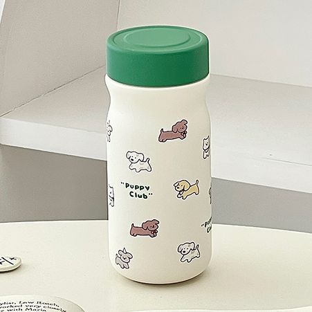 Damen Isolier-Trinkflasche mit niedlichem Hundemotiv Brehn