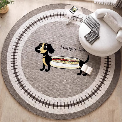 Dekorativer hundethemed Bereichsteppich für die Wohnkultur
