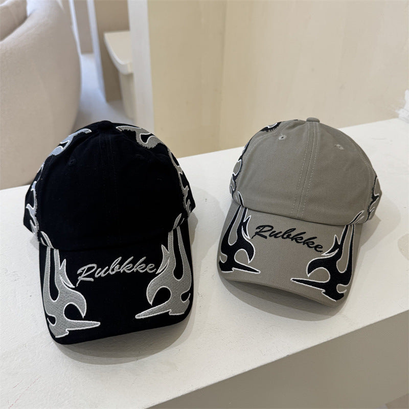 Herren Graphic Flame-Stickerei Baseballmütze Brehn