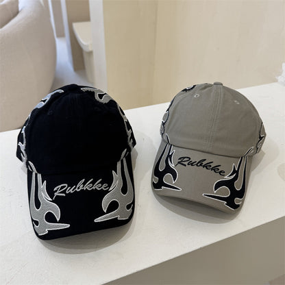 Herren Graphic Flame-Stickerei Baseballmütze Brehn