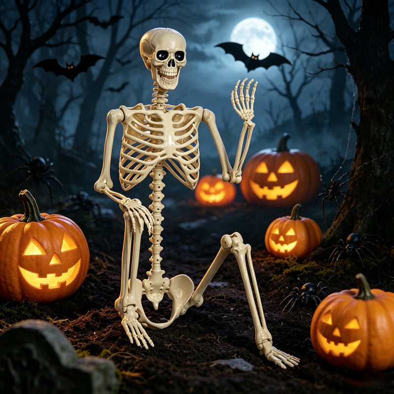 Lebensgroße Halloween-Skelett-Dekoration Brehn