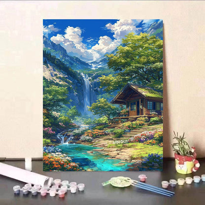 Scenic Waterfall Canvas Kunstdruck Brehn