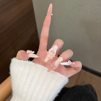 Verspielt 3D Charakter-Themen Press-On Nagelset Brehn