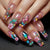 Künstlerisches Schmetterlingsdesign Press-On Nail Set Brehn