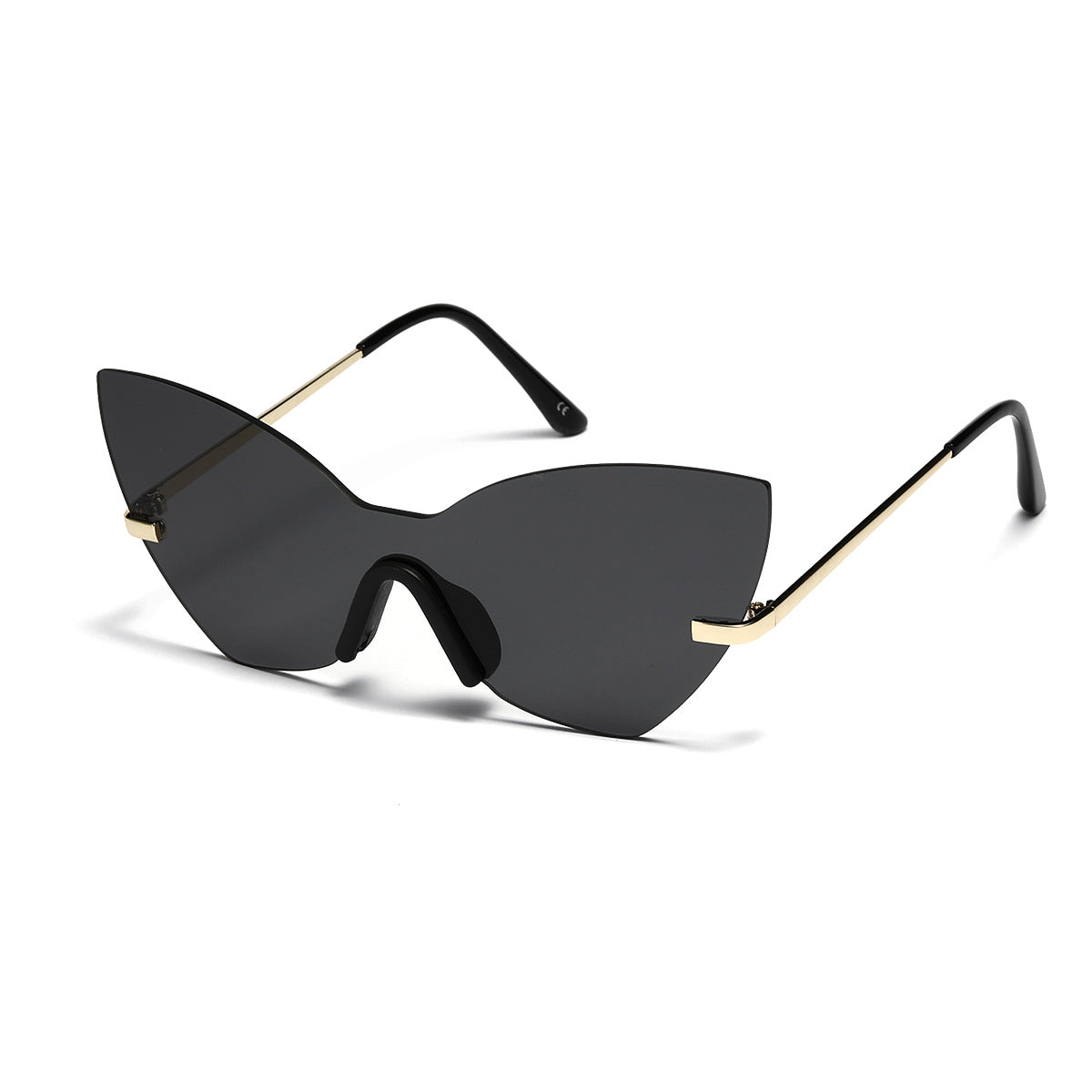 Damen extravagante Cat-Eye Sonnenbrille mit hochwertigem Metallrahmen Brehn