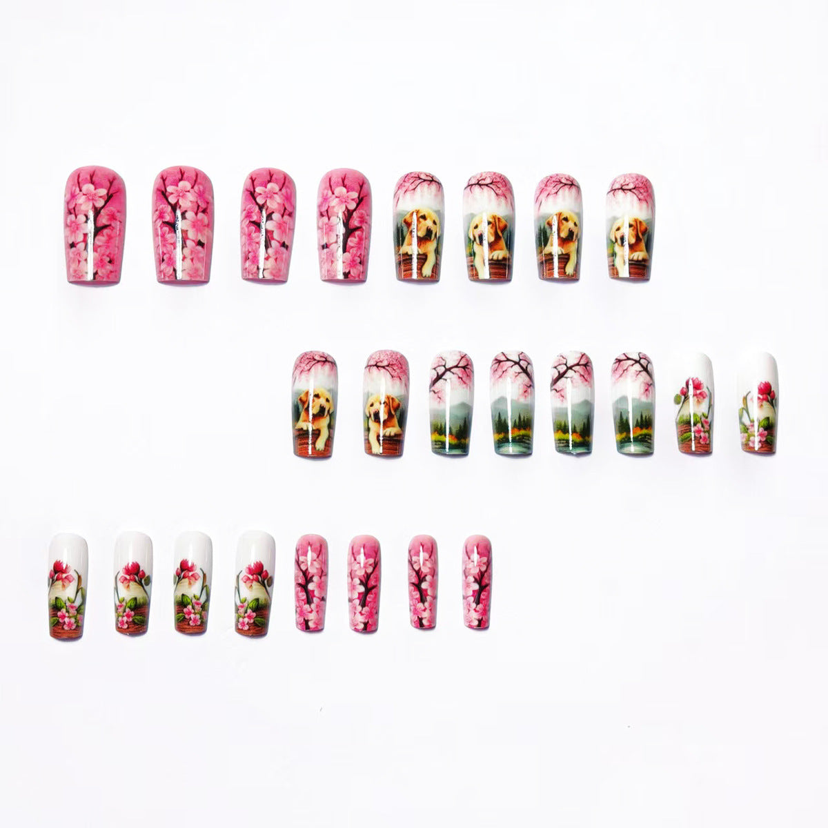 Kunstnägel mit Floralen und Tierischen Motiven Brehn