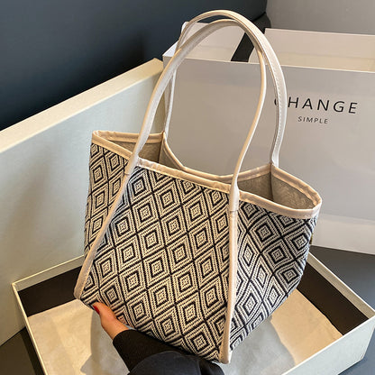 Geometrisch gemustertes Tote Bag