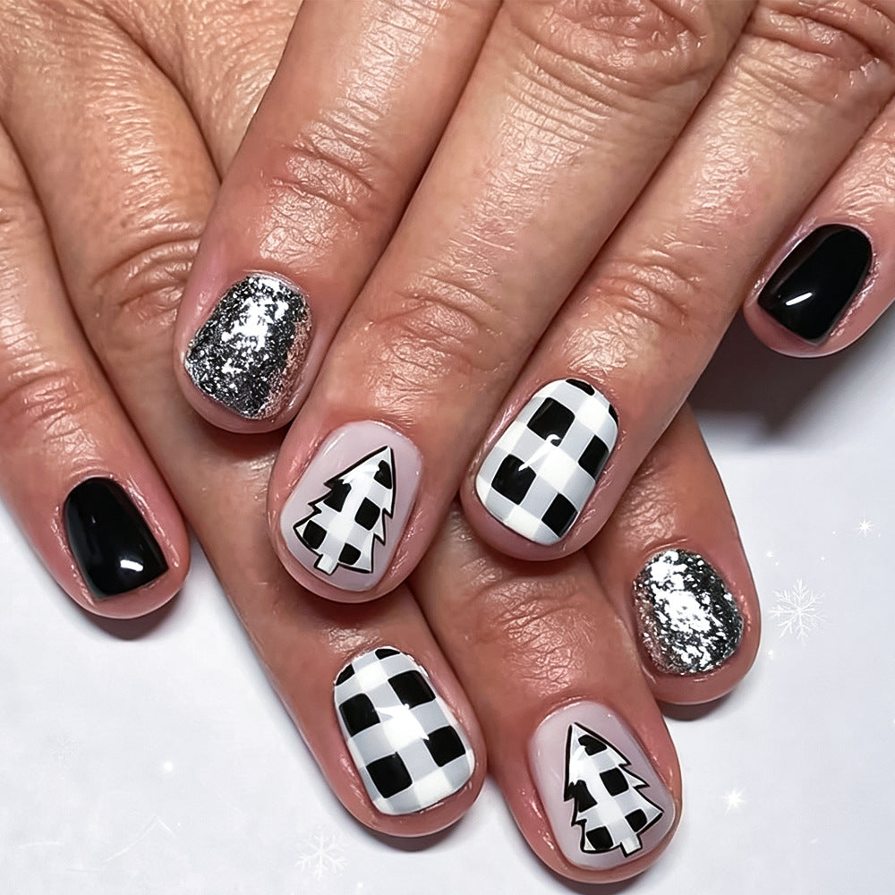 Festliches Nagelkunst-Kit mit Feiertagsbaum-Designs Brehn
